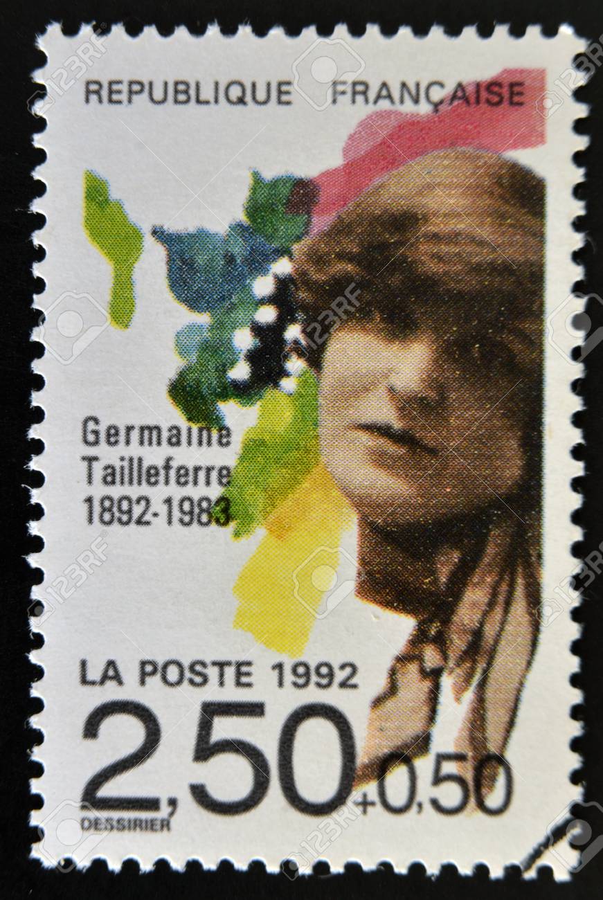 FRANCE - CIRCA 1992: A stamp printed in France shows Germaine Tailleferre, circa 1992