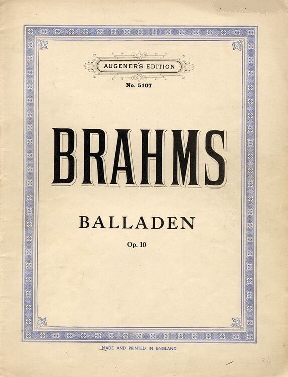 Brahms - Quatro Baladas, Op. 10